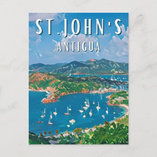 Jewel of the Caribbean Saint Johns Postcard