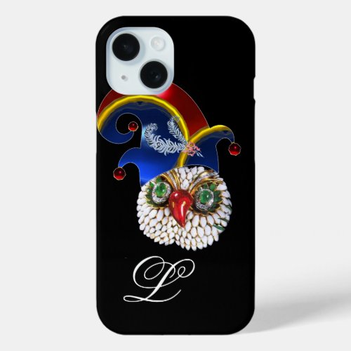 JEWEL OWL AND  ELF HAT WITH DIAMOND FEATHERS iPhone 15 CASE