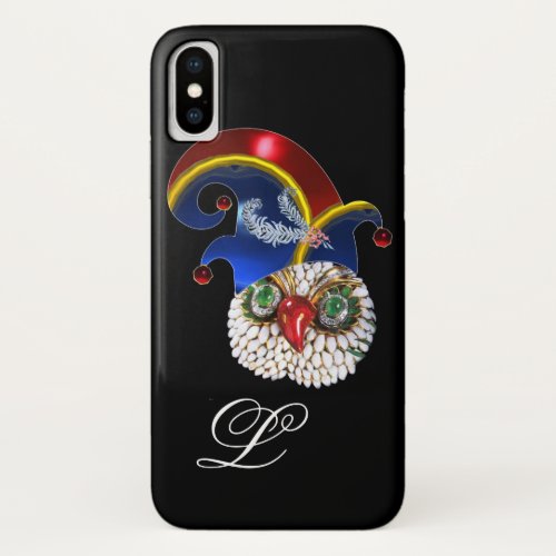 JEWEL OWL AND  ELF HAT WITH DIAMOND FEATHERS iPhone X CASE