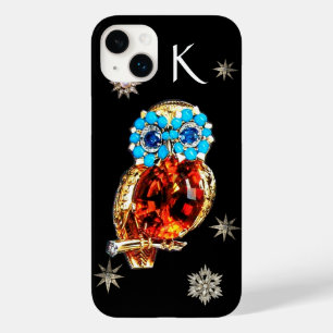 JEWEL OWL,DIAMOND STARS,Gold,Blue Turquoise,Topaz Case-Mate iPhone 14 Plus Case