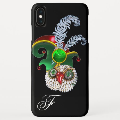 JEWEL OWL ELF HAT SHAMROCK AND DIAMOND FEATHERS iPhone XS MAX CASE