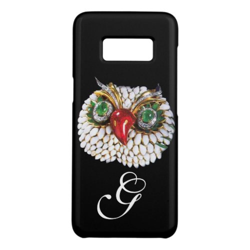 JEWEL OWL MONOGRAM GoldGreen Emerald opale Case_Mate Samsung Galaxy S8 Case