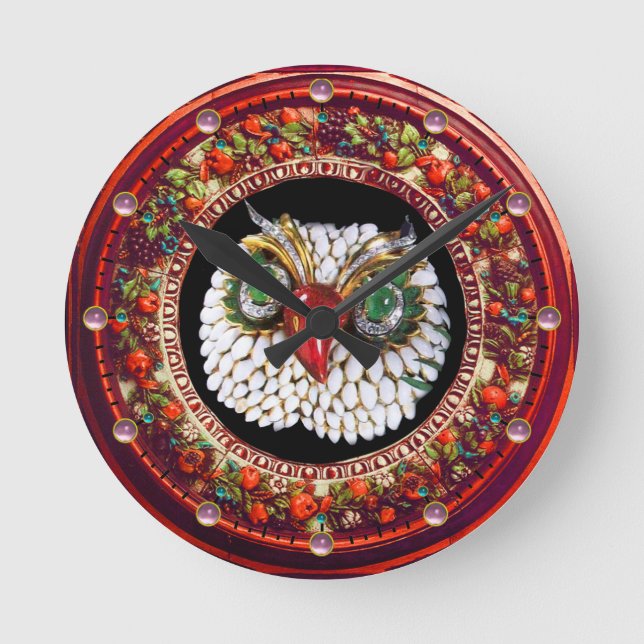 JEWEL OWL ROUND CLOCK (Front)