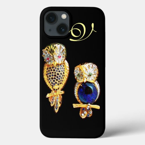 JEWEL OWLSGold Blue Sapphire Topaz iPhone 13 Case