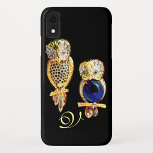 JEWEL OWLS,Gold, Blue Sapphire ,Topaz iPhone XR Case