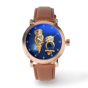 JEWEL OWLS IN BLUE WATCH