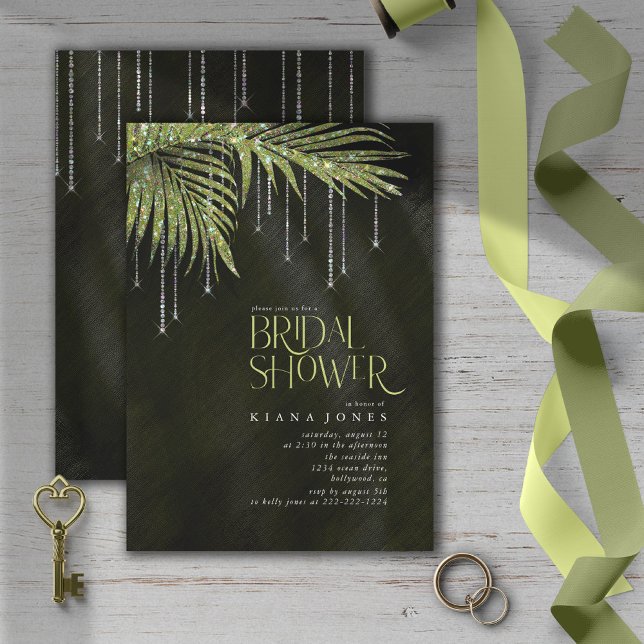 Jewel Palm Leaf Bridal Shower Green ID830 (Creator Uploaded)