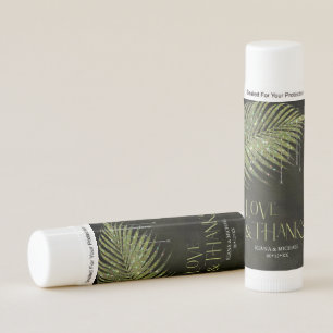 Jewel Palm Leaf Love & Thanks Green ID830 Lip Balm