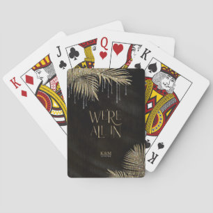Jewel Palm Leaf Wedding All In Gold ID830 Poker Cards