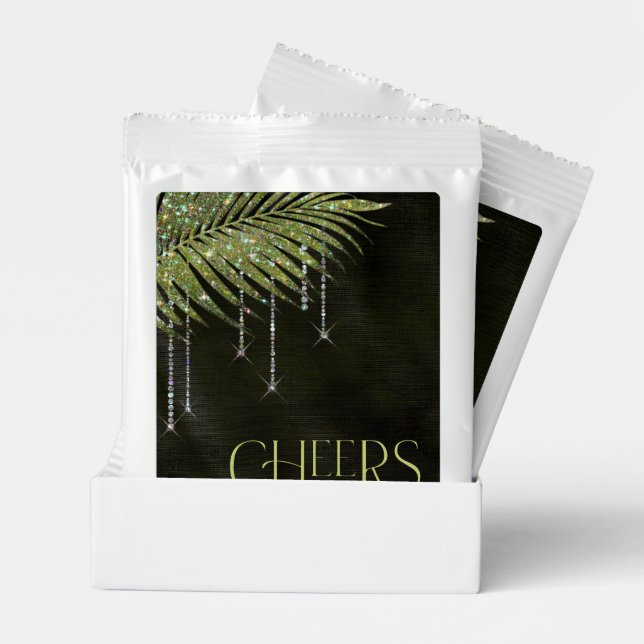 Jewel Palm Leaf Wedding Cheers Green ID830 Margarita Drink Mix (Pair)