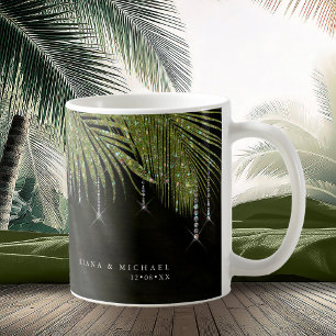 Jewel Palm Leaf Wedding Green ID830 Coffee Mug