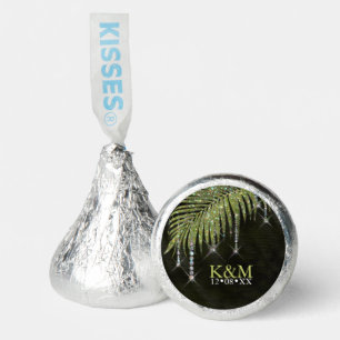 Jewel Palm Leaf Wedding Green ID830 Hershey®'s Kisses®