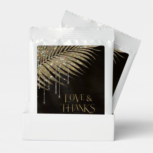 Jewel Palm Leaf Wedding Love Thanks Gold ID830 Margarita Drink Mix