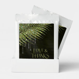 Jewel Palm Leaf Wedding Love Thanks Green ID830 Margarita Drink Mix