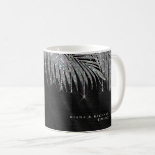 Jewel Palm Leaf Wedding Silver ID830 Coffee Mug