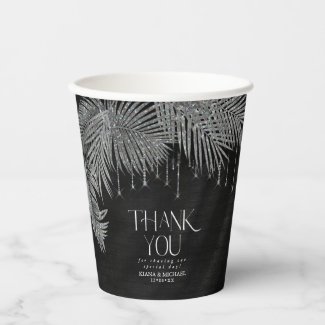 Jewel Palm Leaf Wedding Silver ID830