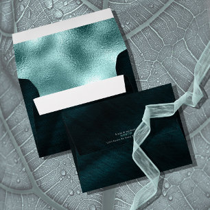 Jewel Palm Leaf Wedding V2 Teal ID830 Envelope