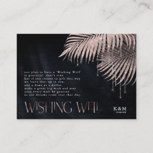 Jewel Palm Leaf Wishing Well V1 Rose Gold ID830 Enclosure Card