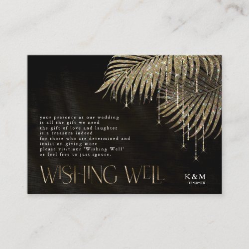 Jewel Palm Leaf Wishing Well V2 Gold ID830 Enclosure Card