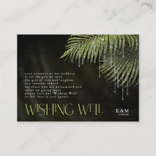 Jewel Palm Leaf Wishing Well V2 Green ID830 Enclosure Card