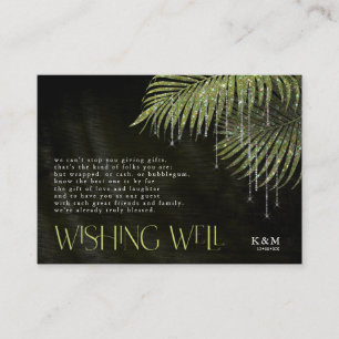 Jewel Palm Leaf Wishing Well V3 Green ID830 Enclosure Card