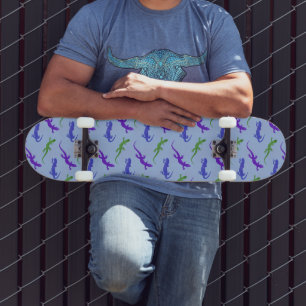 Jewel Salamander in Blue and Green Skateboard