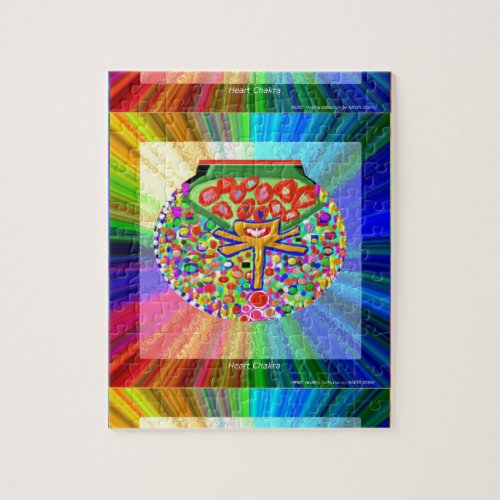 Jewel set in HEART CHAKRA Jigsaw Puzzle