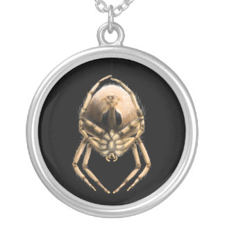 Jewel Spider Round Pendant Necklace