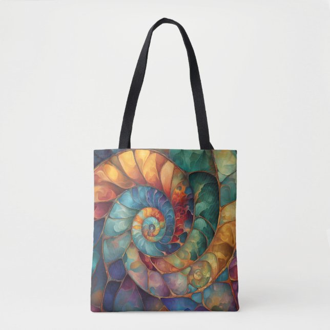 Jewel Spiral Shell Tote Bag (Front)