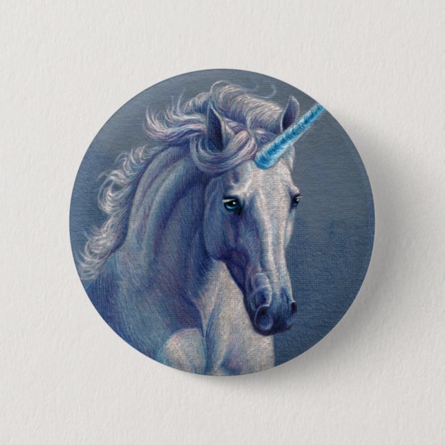 Jewel the Unicorn Pinback Button (Front)