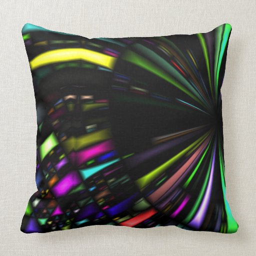 Jewel Tone Abstract Throw Pillow | Zazzle