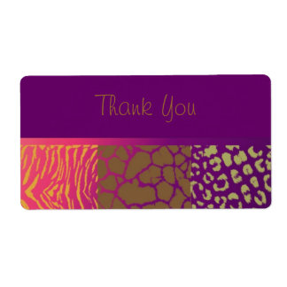Jewel Tone Animal Prints Label