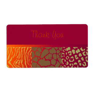 Jewel Tone Animal Prints Label