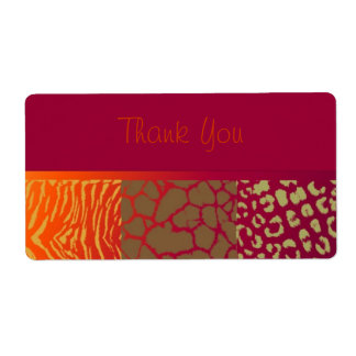 Jewel Tone Animal Prints Label