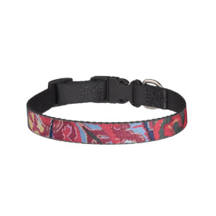 Jewel Tone Fabric Design Photo Pet Collar
