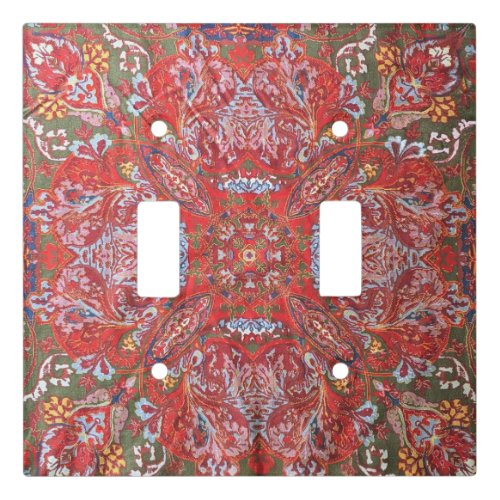Jewel Tone Fabric Design Style Photo Light Switch Cover