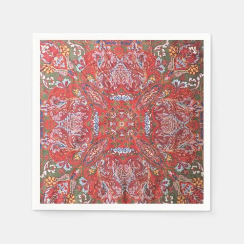 Jewel Tone Fabric Design Style Photo  Napkins