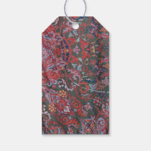 Jewel Tone Fabric Style Photo Gift Tags