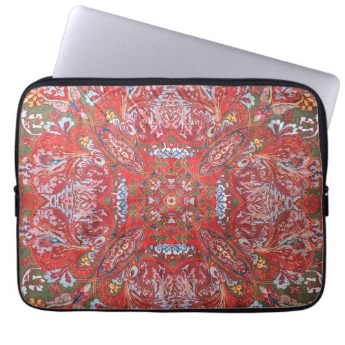 Jewel Tone Fabric Style Photo Laptop Sleeve