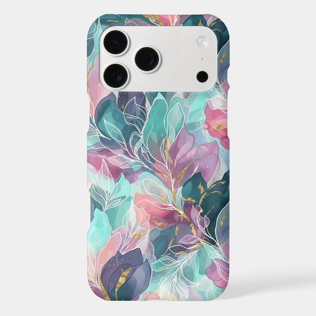 Jewel Tone Floral iPhone Case (Back)