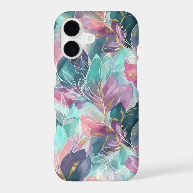 Jewel Tone Floral iPhone Case (Back)