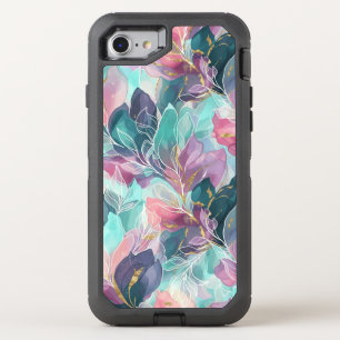 Jewel Tone Floral OtterBox Defender iPhone SE/8/7 Case