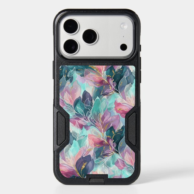 Jewel Tone Floral Otterbox iPhone Case (Back)