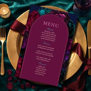 Jewel tone floral wedding