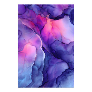 Jewel Tone Fluid Resin Nebula Glow Photo Print