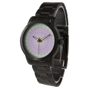 Jewel Tone Funky Groovy Retro Hippie Boho Mandala Watch