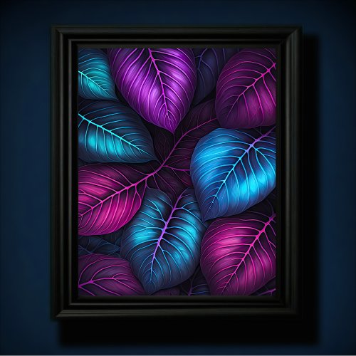 Jewel Tone Leaves VI Poster