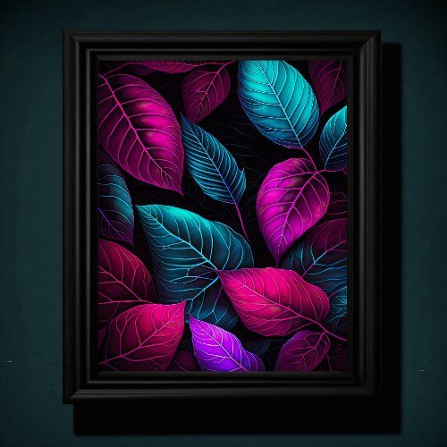 Jewel Tone Leaves VII Poster