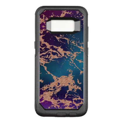 Jewel Tone Marble Tech | Rose Gold Teal Purple OtterBox Commuter Samsung Galaxy S8 Case