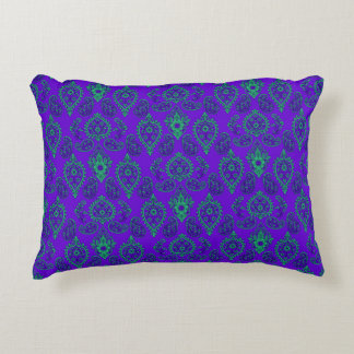 Jewel-Tone Ornate Paisley Design Accent Pillow